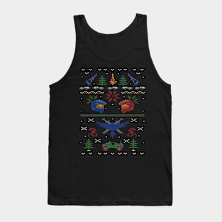 Ugly Red vs Blue Christmas Sweater Tank Top